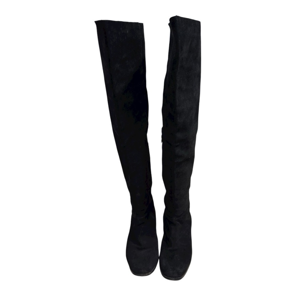 Ecote Urban Outfitter Black Suede Over the Knee Boots Women’s Size 8.5 Side Zip - Picture 3 of 13